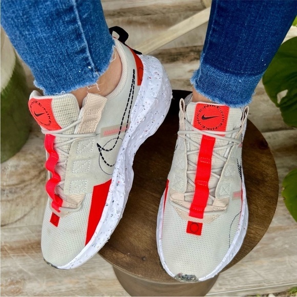 Nike Crater Impact Light Bone Bright Crimson Sneakers Athletic Shoes Size 8,5 - Picture 4 of 15